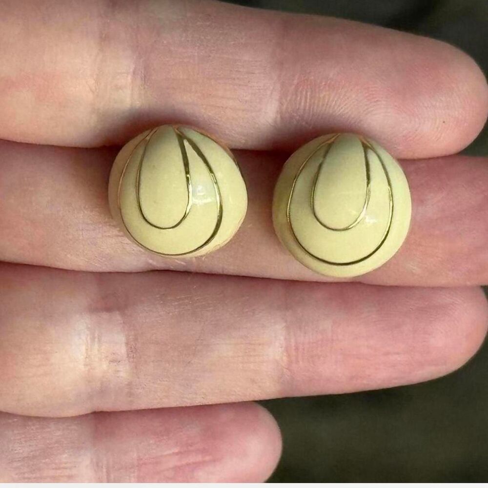 Vintage Monet Enamel Earrings